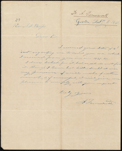 Letter from Amos Farnsworth, , to Amos Augustus Phelps, Feby. 6. 1841
