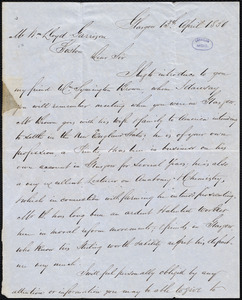 Letter from Andrew Paton, Glasgow, [Scotland], to William Lloyd Garrison, 13th April 1850