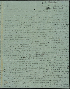 Letter from Charles Calistus Burleigh, Hampton, to Amos Augustus Phelps, March 7th '36