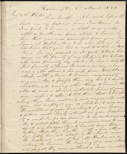 Letter from James K. Camp, Farmington, to Amos Augustus Phelps, 2nd March 1832