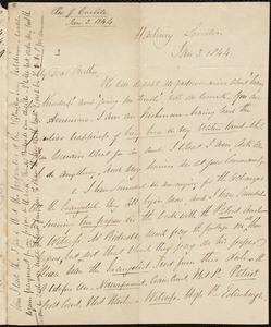 Letter from James Carlile, London, to Amos Augustus Phelps, Jan 3 1844
