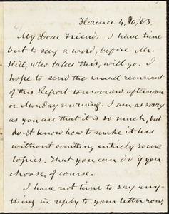 Letter from Charles Calistus Burleigh, Florence, to Samuel May, Jr., [April] 10 [18]63