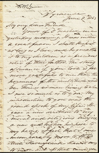 Letter from Samuel Joseph May, Syracuse, [N.Y.], to William Lloyd Garrison, June 8. 1863