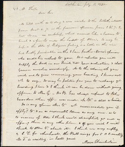 Letter from Moses Chamberlain, Hopkinton, to Amos Augustus Phelps, July 11. 1832