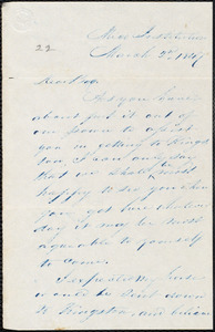 Letter from Julius O. Beardslee, Mico Institution, [Kingston, Jamaica], to Amos Augustus Phelps. March 2nd 1847