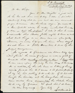 Letter from Seth Williston Benedict, New York, to Amos Augustus Phelps, Jan[uar]y 21. 1839
