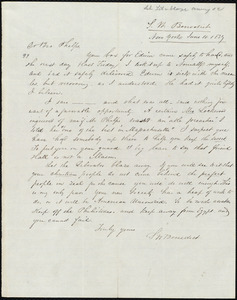 Letter from Seth Williston Benedict, New York, to Amos Augustus Phelps, June 10. 1839