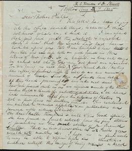 Letter from Henry Egbert Benson, Boston, to Amos Augustus Phelps, Aug 27 1835