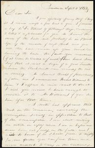 Letter from George William Benson, Providence, [R.I.], to Samuel Joseph May, Sept[ember] 5 1832