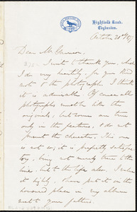Letter from Robert F. Martineau, Edgbaston, [Birmingham, England], to Francis Jackson Garrison, October 21st 1877