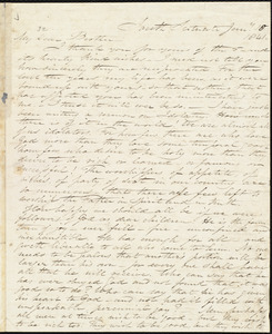 Letter from Samuel Joseph May, South Scituate, [Mass], to William Lloyd Garrison, Jan[uary] 18 1841