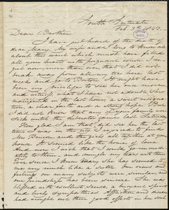 Letter from Samuel Joseph May, South Scituate, [Mass], to William Lloyd Garrison, Feb[ruary] 3d 1842