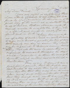 Letter from Samuel Joseph May, Syracuse, [N.Y.], to William Lloyd Garrison, Jan[uary] 15. 1848