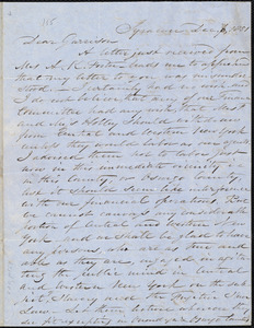 Letter from Samuel Joseph May, Syracuse, [N.Y.], to William Lloyd Garrison, Dec[ember] 6, 1851