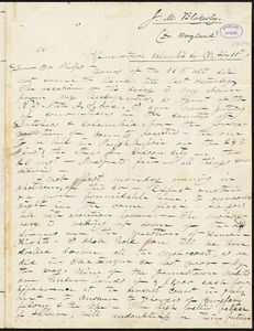 Letter from J. M. Blakesley, Spencertown, Columbia, N. Y., to Amos Augustus Phelps, Apr 11th 1838