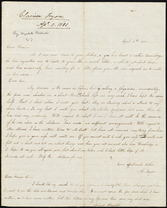 Letter from Clarissa Tryon, [Farminton], to Amos Augustus Phelps, Charlotte Phelps, and Edward Phelps, April 5th 1841