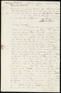 Letter from Anson G. Bodwell, Farmington, to Amos Augustus Phelps, Oct 2nd 1845