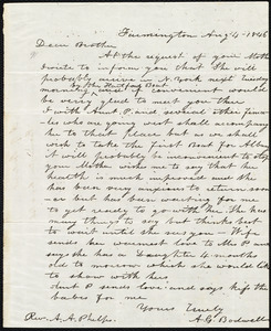 Letter from Anson G. Bodwell, Farmington, to Amos Augustus Phelps, Aug 4 - 1846