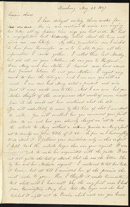 Letter from Parentha Bodwell, Simsbury, to Amos Augustus Phelps, May 23 1827