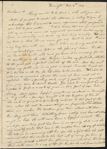 Letter from Parentha Bodwell, Farmington, to Amos Augustus Phelps, Feb 4th 1829