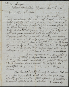 Letter from William Thomas Briggs, Boston, to Amos Augustus Phelps, Apr. 3d 1845