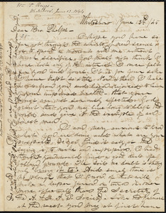 Letter from William Thomas Briggs, Whitesboro, to Amos Augustus Phelps, June 13th / 45