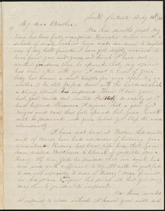 Letter from William Thomas Briggs, South Scituate, to Amos Augustus Phelps, Feby 16th / 46