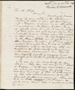 Letter from Claudius Buchanan Farnsworth, Townsend, to Amos Augustus Phelps, 24th Jan. 1835