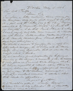 Letter from Marshall L. Scudder, Boston, to Amos Augustus Phelps, May 5 1846