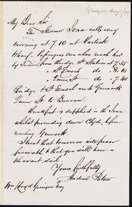 Letter from Andrew Paton, [Glasgow, Scotland], to William Lloyd Garrison, [August 1, 1877]