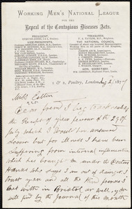 Letter from Edmund Jones, London, [England], to Mary Anne Estlin, Aug[ust] 2 / 1877