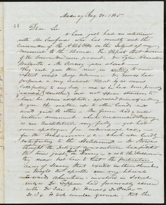 Letter from Milton Metcalf Fisher, Medway, to Amos Augustus Phelps, Aug 30. 1845