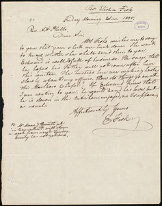 Letter from Elisha Fisk, to Amos Augustus Phelps, 1838