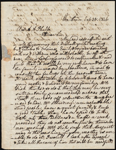 Letter from Elisha Fisk, Wrentham, to Amos Augustus Phelps, Sep 30: 1846