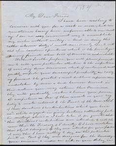 Letter from Samuel Philbrick, Brookline, [Mass.], to William Lloyd Garrison, Jan[uary] 1st 1854