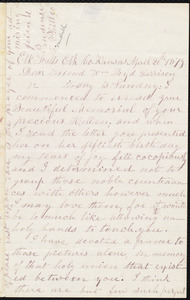 Letter from Prudence Crandall, Elk Falls, [Kan.], to William Lloyd Garrison, April 20th 1879