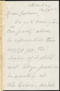 Letter from Ann Terry Greene Phillips, to William Lloyd Garrison, [March 24, 1862]
