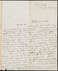 Letter from Frederick Augustus Fiske, Hartford, to Amos Augustus Phelps, June 25. 1839