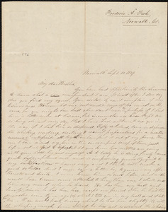 Letter from Frederick Augustus Fiske, Norwalk, to Amos Augustus Phelps, Sept. 10. 1839