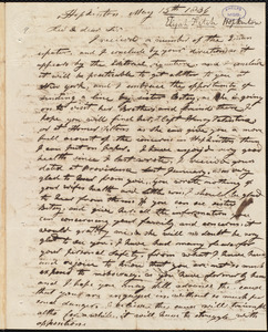 Letter from Elijah Fitch, Hopkinton, to Amos Augustus Phelps, May 13th 1836