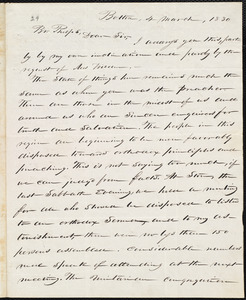 Letter from Samuel H. Fletcher, Bolton, to Amos Augustus Phelps, 4 March, 1830