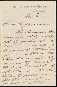 Letter from Robert Rae, London, [England], to William Lloyd Garrison, [March] 3, 1867