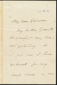 Letter from Wendell Phillips, to William Lloyd Garrison, [May 26, 1863]