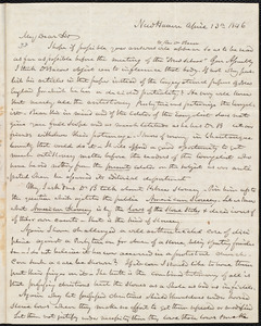 Letter from E. T. Foote, New Haven, to Amos Augustus Phelps, April 13th 1846