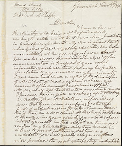 Letter from Daniel Frost, Greenwich, to Amos Augustus Phelps, Novr. 6th 1841