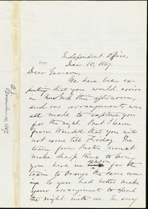 Letter from Oliver Johnson, New York, [N.Y.], to William Lloyd Garrison, Dec[ember] 10,1867