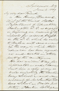 Letter from Samuel Joseph May, Syracuse, N.Y., to William Lloyd Garrison, June 4, 1869