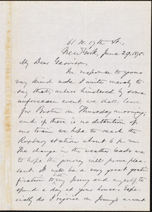 Letter from Oliver Johnson, New York, [N.Y.], to William Lloyd Garrison, June 29, 1875
