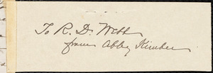 Letter from Abby Kimber, Philad[elphi]a, [Pa.], to Richard Davis Webb, [October 4, 1863]