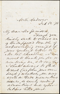 Letter from Samuel Johnson, North Andover, [Mass.], to William Lloyd Garrison, Feb[ruary] 8 [18]78